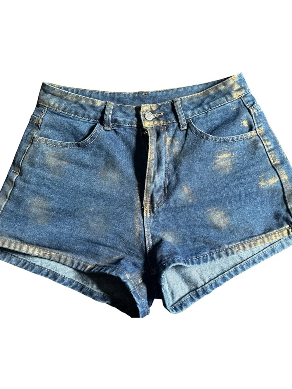 SHEIN Light Blue Distressed Denim Mini Shorts